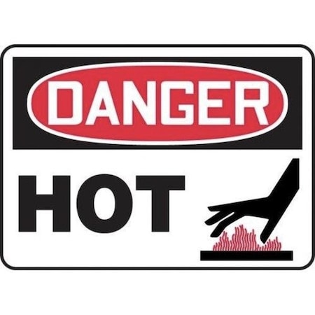 Accuform OSHA DANGER SAFETY SIGN HOT 5 in  X 7 in MCHL123VP